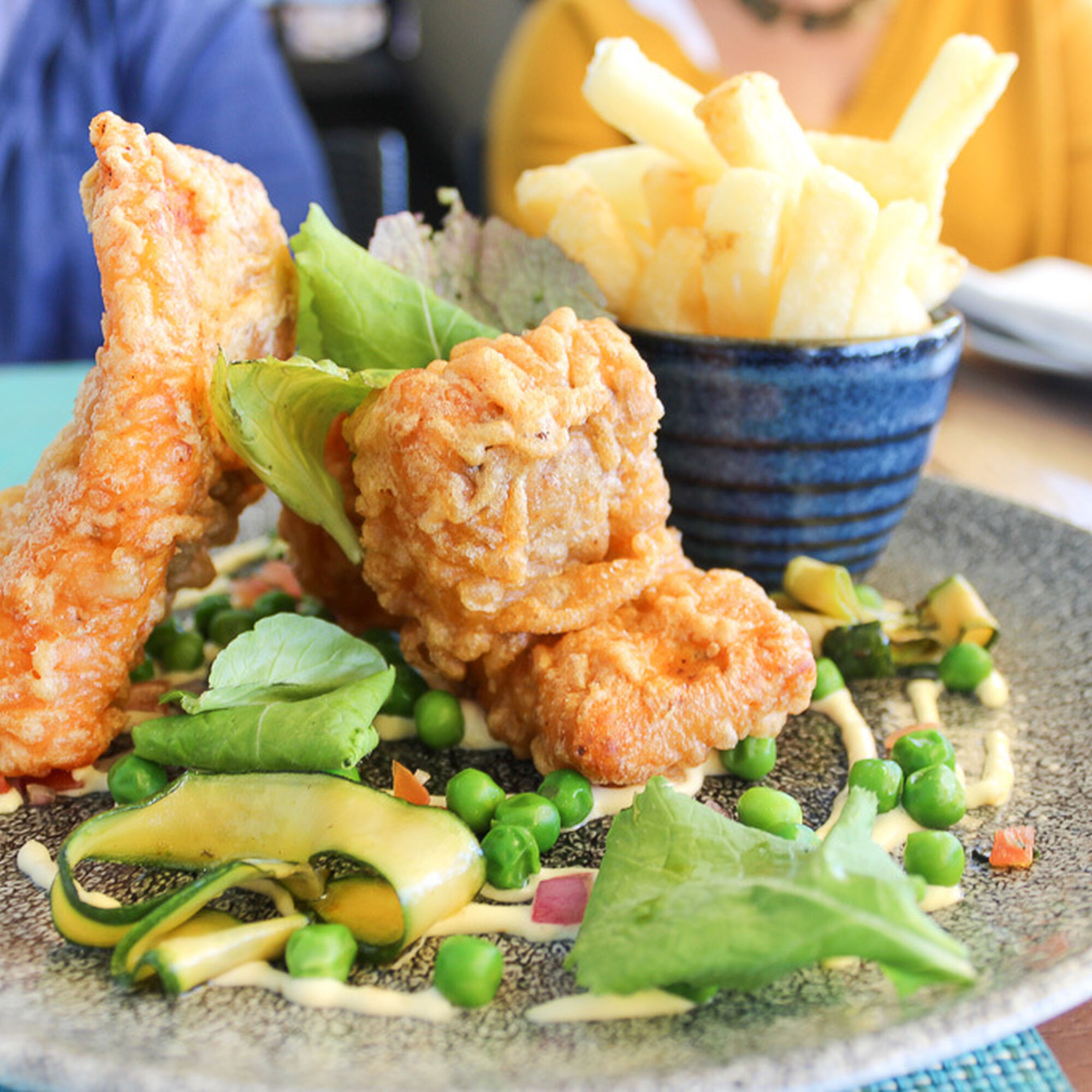 Fish and chips at Two Oceans Restaurant Cape Point