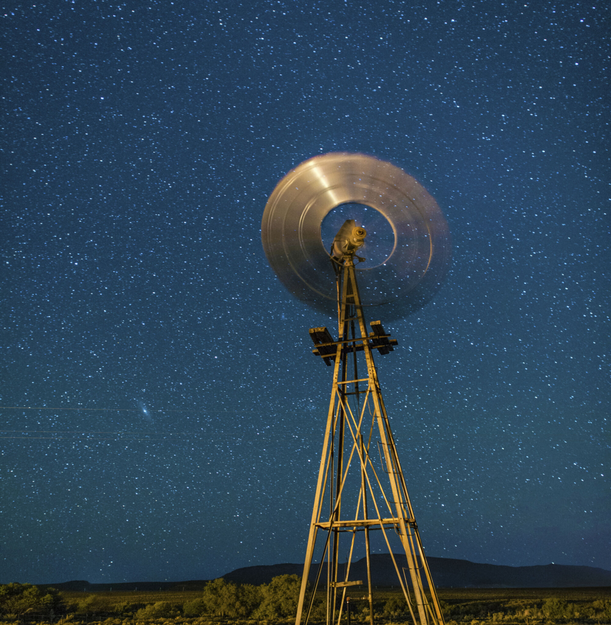 Karoo windmill and stars Karoo windmill and stars