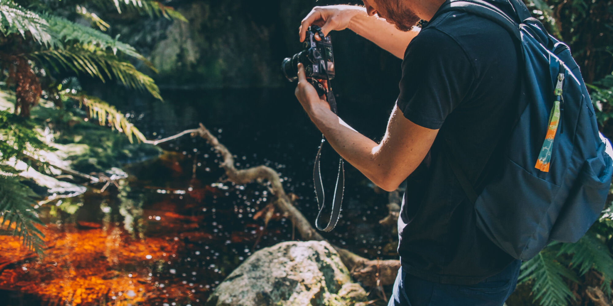 A hiker stops to take a picture at the Marloth Mountain Nature Reserve Image Shawn Ugulu A hiker stops to take a picture at the Marloth Mountain Nature Reserve Image Shawn Ugulu